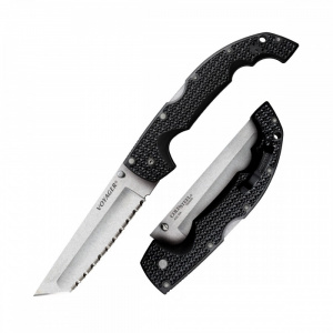 Cutit pliabil Cold Steel Voyager XL Tanto AUS10A Plain Edge / Serrated Edge - Img 4