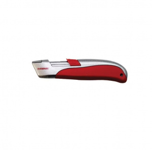 7556SS Cutter 18 mm cu dubla securitate- autoretractabil in husa PVC, KRONUS - Img 1