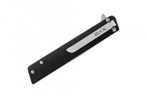 Briceag de buzunar Buck Decatur 0256 (0256BRS-B / 0256BKS-B), otel 7Cr, flipper, Liner Lock - Img 6