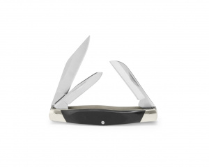 Briceag traditional Buck 303 Cadet (0303BKS-B / 0303RWS-B), 3 lame otel 420HC, slipjoint, negru / lemn Rosewood - Img 5