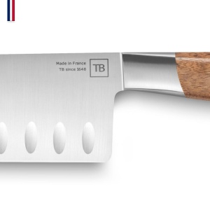 Cutit bucatarie japonez SANTOKU 19 cm, Georges maner lemn nuc- TB Groupe - Img 3
