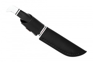 Cutit de vanatoare Buck 102 Woodsman 0102BKS-B, lama 10.2 cm, otel 420HC, maner Phenolic, teaca piele - Img 2