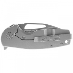 Cutit pliabil SOG Stout FLK OD Stonewash 14-03-01-57, lama Clip Point CRYO D2 Stonewashed, Frame Lock, deschidere Flipper, maner G10 Olive Drab, EDC - Img 6