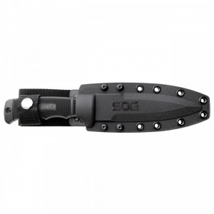 Cutit tactic SOG SEAL Pup Black, otel AUS-8, lama partial zimtata 120 mm - Img 3
