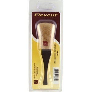 Dalta de mana cu varf curbat pentru sculptura/cioplire lemn cu maner fix, Flexcut - Img 2