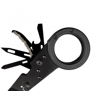 Foarfeca multifunctionala SOG ParaShears Black, 11 functii, Compound Leverage, foarfeca medicala de salvare cu husa nylon - Img 8