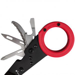 Foarfeca multifunctionala SOG ParaShears Red, 11 functii, Compound Leverage, foarfeca medicala de salvare cu husa nylon - Img 7