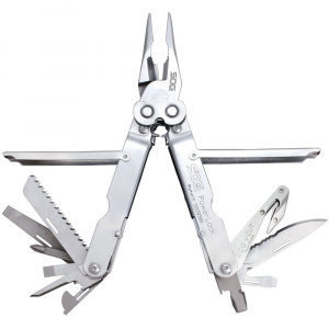 Multitool SOG PowerLock V-Cutter cu husa din nylon, 18 functii, otel inoxidabil 420, Compound Leverage