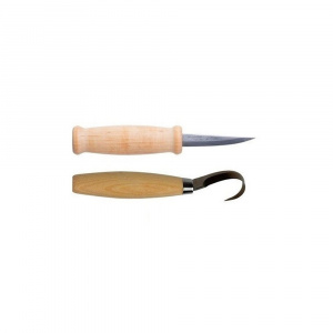 Set 2 cutite sculptura tip carlig, drept, Morakniv