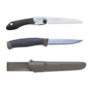 Set Cutit Companion MG (C) Si Fierastrau pliabil bushcraft, camping Silky Pocketboy 170mm cu 10dinti, 30mm