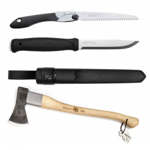 Set Cutit Garberg INOX, Fierastrau, Silky Pocketboy 170mm cu 10dinti, 30mm si Bison 1250g cu maner