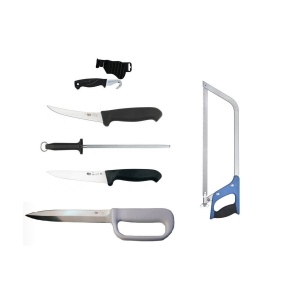 Set cutite de macelarit Morakniv si ferastrau vanat, domestice, Pilana