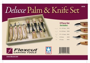 Set DELUXE de dalti de mana si cutite pentru sculptura KN700E, Flexcut - Img 3