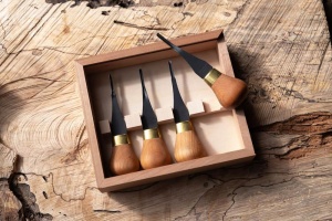 Set Mini Premium 4 dalti pentru sculptura in lemn FRP604, Flexcut - Img 4