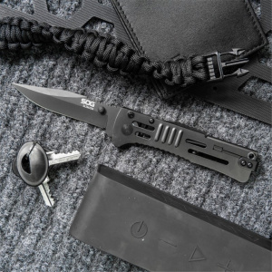 SJ32-CP Briceag SlimJim Clip Point Negru, SOG - Img 10