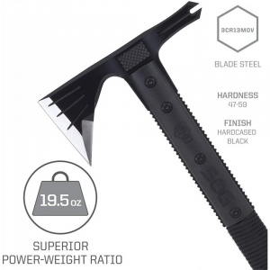 Tomahawk de supravietuire SOG Survival Hawk Black, otel 3Cr13MoV, muchie 70 mm - Img 2
