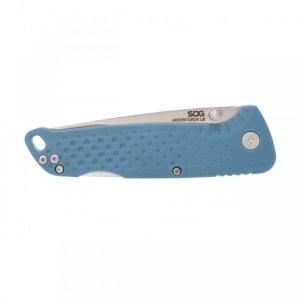 Cutit pliabil SOG Adventurer LB Nordic Blue Satin 13-11-03-43, lama Drop Point CRYO 5Cr15MoV Satin, Lockback, Thumb Stud, maner GRN Nordic Blue, EDC Outdoor - Img 6