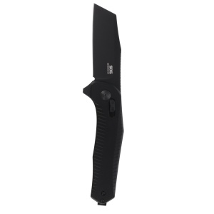 Cutit pliabil SOG Diverge XR Sheepsfoot Black Black 12-02-01-43, lama Sheepsfoot D2 Black Stonewashed, XR Lock, deschidere Flipper, maner GRN Black, EDC Outdoor - Img 3