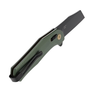Cutit pliabil SOG Diverge XR Sheepsfoot Forest Green Black 12-02-03-43, lama Sheepsfoot D2 Stonewashed, XR Lock, deschidere Flipper, maner GRN Forest Green & Black, EDC Outdoor - Img 2