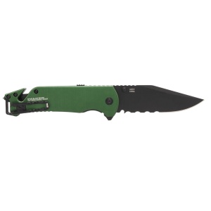 Cutit pliabil SOG Escape 2.0 Olive Drab 11-52-01-43, lama Clip Point AUS-8 partial zimtata, deschidere asistata, taietor centura, spargator geam - Img 4