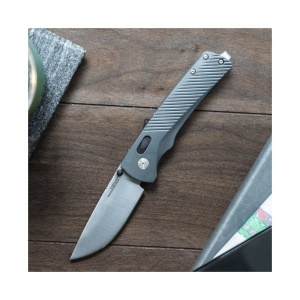 Cutit pliabil SOG Flash AT Satin Urban Gray 11-18-11-41, lama Drop Point CRYO D2, deschidere asistata, AT-XR Lock, maner GRN Urban Gray, EDC Premium - Img 8