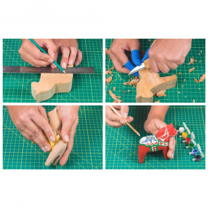 DIY02 Trusa de sculptura cai Dala - Kit complet de incepere pentru adulti, adolescenti si copii, BeaverCraft - Img 6