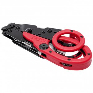 Foarfeca multifunctionala SOG ParaShears Red, 11 functii, Compound Leverage, foarfeca medicala de salvare cu husa nylon - Img 3