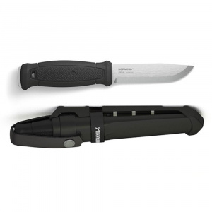 Kit Cutit Full-Tang Morakniv Garberg INOX Multimount, Teaca si maner Polimer negru, pentru Bushcraft și Outdoor