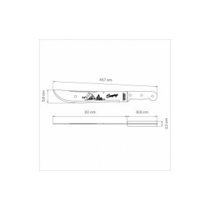 Maceta inox cu maner din polipropilena, dimensiuni lama 311x56mm - Img 3