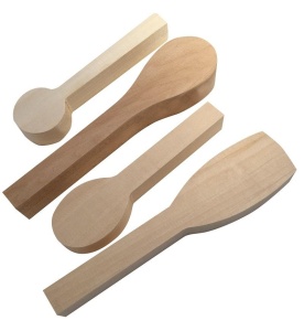 Set 4 blocuri pentru lingura din lemn de tei Flexcut