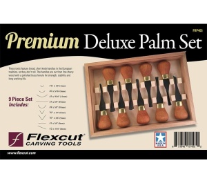Set 9 dalti Premium Deluxe pentru sculptura in lemn FRP405, Flexcut - Img 2