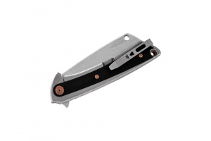 Briceag de buzunar Buck HiLine 0263GYS-B, otel D2, maner G10 si aluminiu, flipper - Img 4