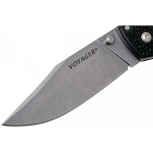 Briceag de buzunar Voyager large Clip Point - Plain Edge, Cold Steel - Img 3