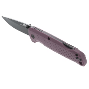 Cutit pliabil SOG Adventurer LB Dusk Purple Black 13-11-04-43, lama Drop Point 5Cr15MoV Satin, Lockback, maner GRN Dusk Purple & Black, EDC Outdoor