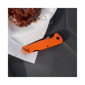 Cutit pliabil SOG Adventurer LB Orange Black 13-11-02-43, lama Drop Point 5Cr15MoV Satin, Lockback, maner GRN Orange/Black, EDC Outdoor - Img 7