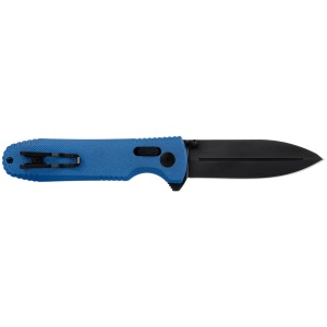 Cutit pliabil SOG Pentagon XR LTE Blue 12-61-06-57, lama Spear Point CTS XHP Blue TiNi, XR Lock, Flipper, maner Carbon Fiber Blue, EDC Tactical - Img 3