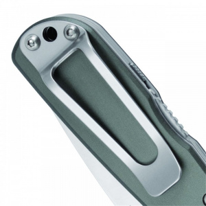 Cutit pliabil SOG Twitch II Satin Aluminum TWI8-CP, lama Drop Point AUS-8 Satin, deschidere asistata S.A.T., Lockback, maner din aluminiu anodizat, EDC Premium - Img 7