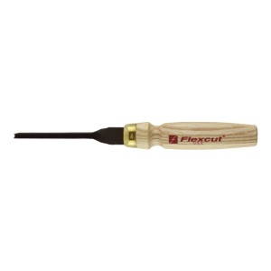 Dalta cu lama forma V 45° de 5mm pentru sculptura/cioplire in lemn, cu maner fix, Flexcut - Img 3