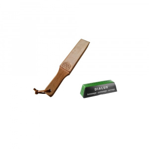 Strop cu doua fete din piele PREMIUM L marca ZEPHYR cu pasta de ascutire Chrox/Dialux Verde