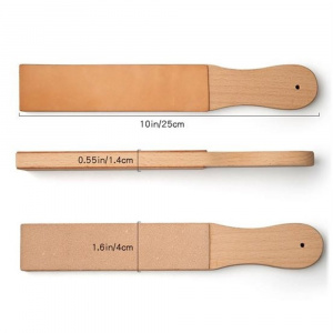Strop din piele cu doua fete (aspra/fina) pentru pielarie Wuta (250 x 40 mm) - Img 9