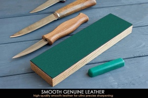Strop din piele cu o fata BeaverCraft LS4 (200 x 65 mm) cu pasta de polisat - Img 11