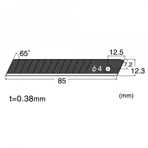BH23P Set 10 lame cutter segmentate negre de tip H-12.3mm, NT Cutter - Img 3
