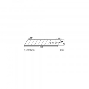 BL-2300 Set 100 lame cutter segmentate de tip L- 18mm, NT Cutter - Img 2