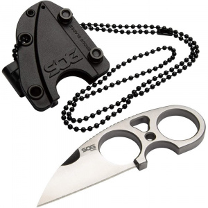 Cutit neck knife SOG Snarl, otel 9Cr18MoV, lama Sheepsfoot 58 mm - Img 2