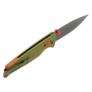 Cutit pliabil SOG Altair XR Field Green 12-79-03-57, lama Drop Point 154CM Satin, XR Lock, Thumb Stud, maner GRN Field Green, EDC Ultralight