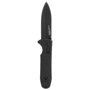 Cutit pliabil SOG Pentagon XR Blackout 12-61-01-57, lama Spear Point CTS XHP Black TiNi, XR Lock, Flipper, maner G10 Black, EDC Tactical - Img 3
