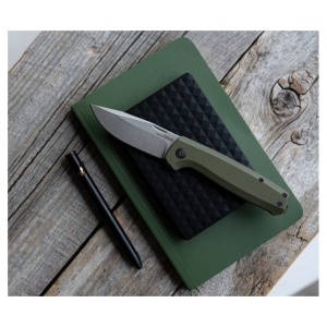 Cutit pliabil SOG Terminus SJ OD Green TM1004-BX, lama Drop Point D2 Stonewashed, Slip Joint, Nail Nick, maner G10 Olive Drab, EDC - Img 10