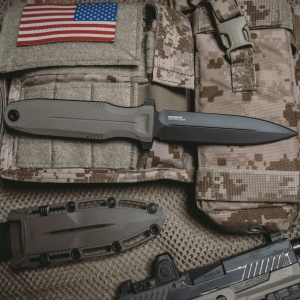 Cutit tactic SOG Pentagon FX FDE, otel CRYO CPM S35VN, lama 121 mm - Img 13