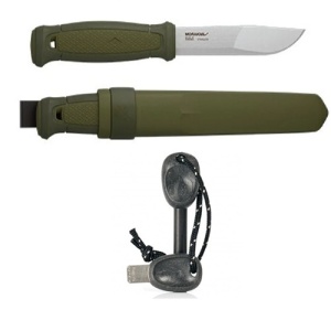 Pachet promo cutit Morakniv Kansbol pentru vanatoare + amnar Swedish FireSteel, set outdoor si bushcraft
