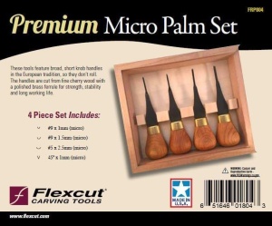 Set Micro Premium 4 dalti pentru sculptura in lemn FRP804, Flexcut - Img 3